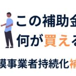 何が買えるか解説　小規模事業者持続化補助金